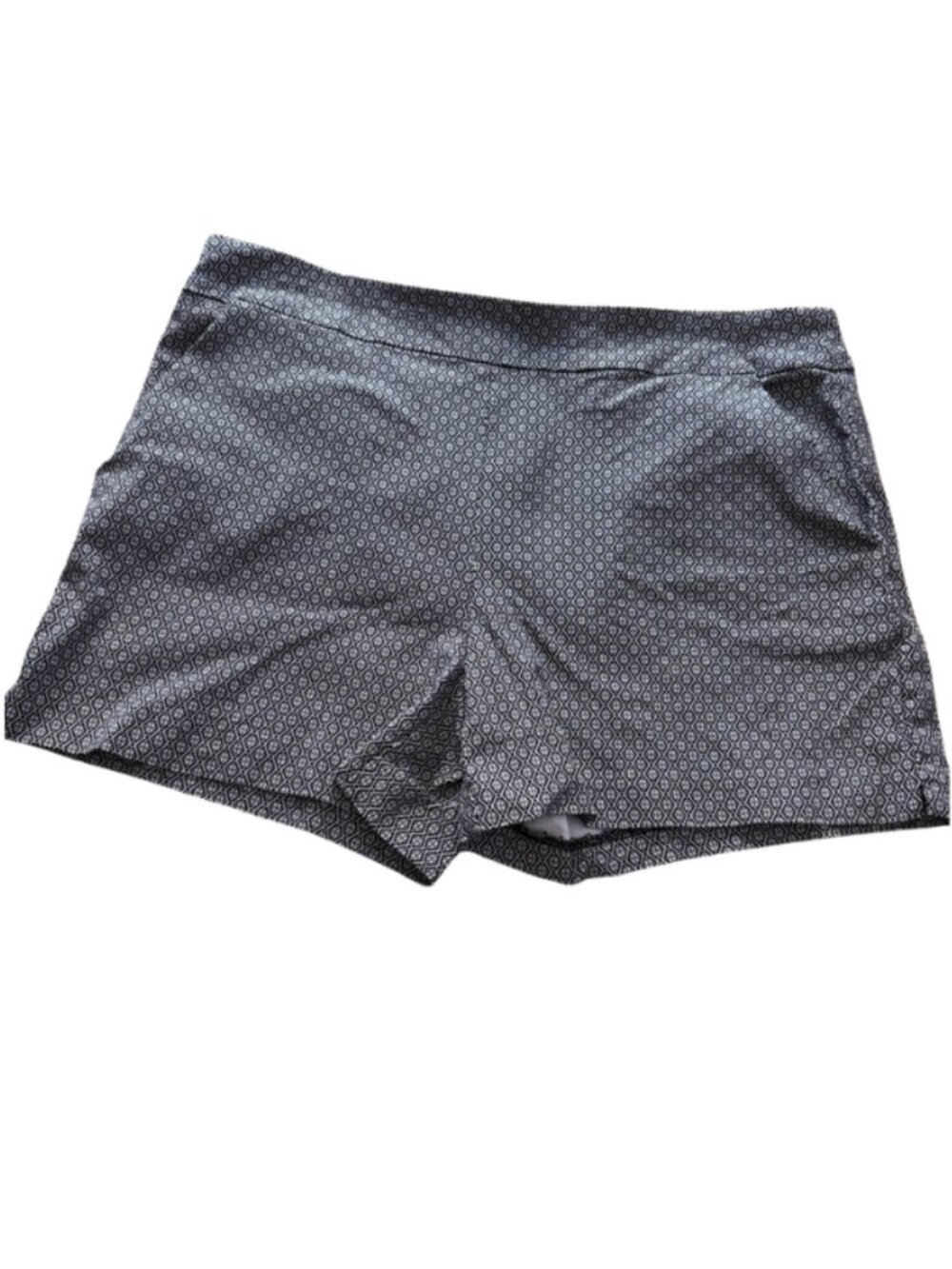 Time and Tru Womens XXL Black Printed Shorts High Waist Stretch Casual